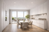 Visualisierung Küche - Wohnen über den Dächern: 3-Zimmer-Penthouse-Wohnung!