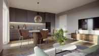 Visualisierung Wohnen 2 - Moderne 3-Zimmer-Neubauwohnung im 1. OG – Balkon, Tiefgarage & Fahrstuhl