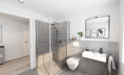 Visualisierung Badezimmer - Moderne 3-Zimmer-Dachgeschosswohnung mit Balkon in Bruckmühl – Erstbezug