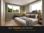 Visualisierung Schlafzimmer - Moderne 3-Zimmer-Dachgeschosswohnung mit Balkon in Bruckmühl – Erstbezug