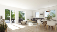 Visualisierung Ansicht Wohnen - EG-Highlight mit Garten! 2-Zimmer-Neubauwohnung in Bruckmühl